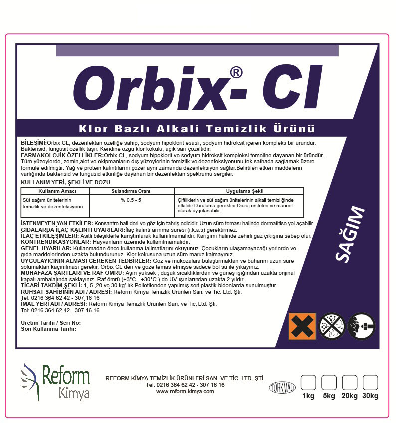 Orbix Cl Sağım 30 Kg